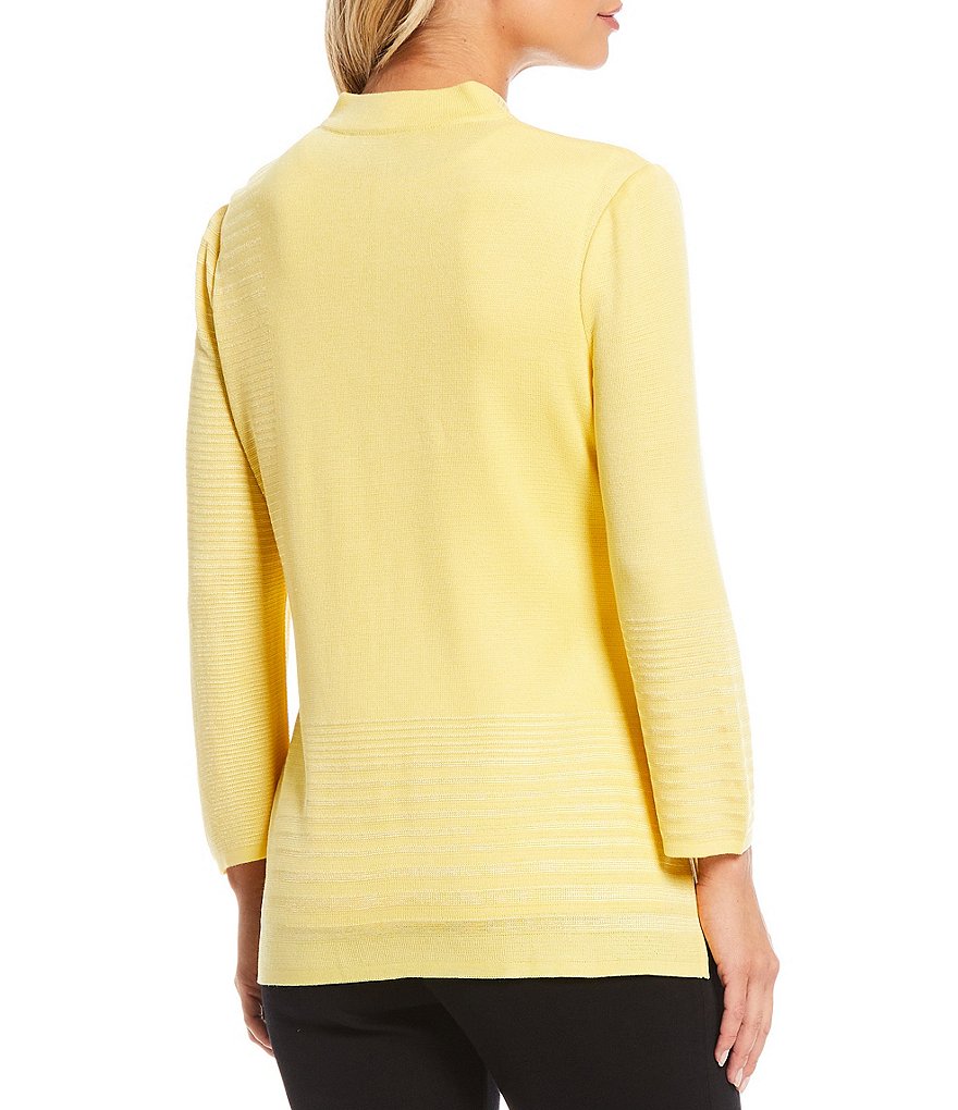 Misook Bracelet Sleeve Mandarin Tonal Jacket