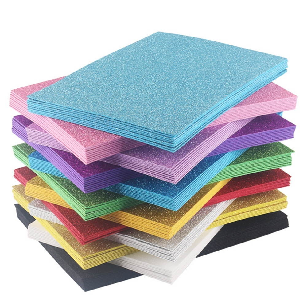 2MM 10 Pcs/Colors Flash Light Sponge Paper Foam Paper Kindergarten Handmade Sponge Paper Art 10 Pcs