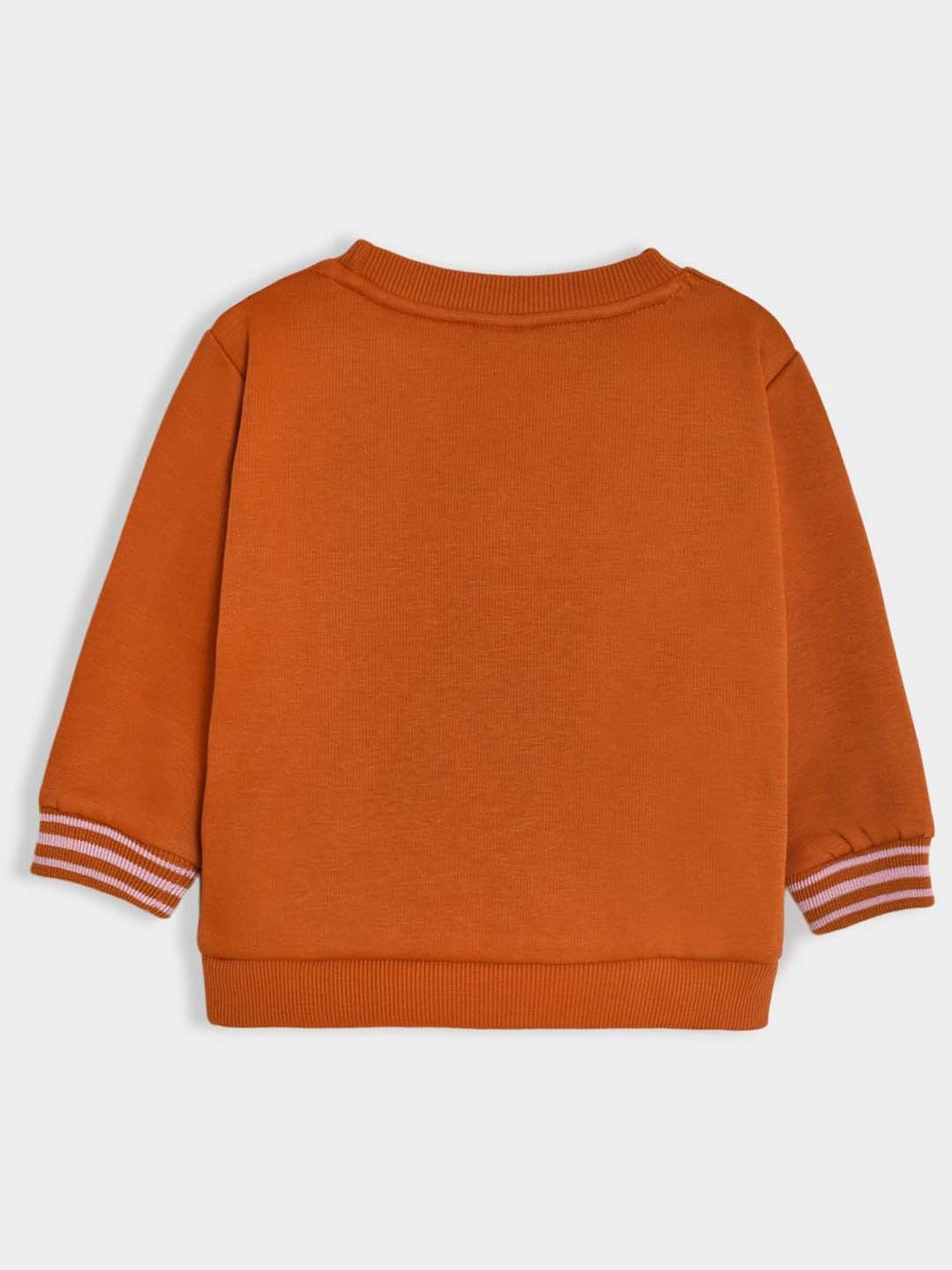 MiArcus Girls Brown Printed Full Sleeves Sweatshirts & Hoodies