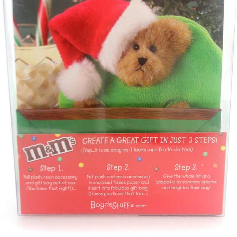 Boyds Bears Plush 4.0" Lil' Sumptin' St/3 Green M & M Santa  -  Decorative Figurines