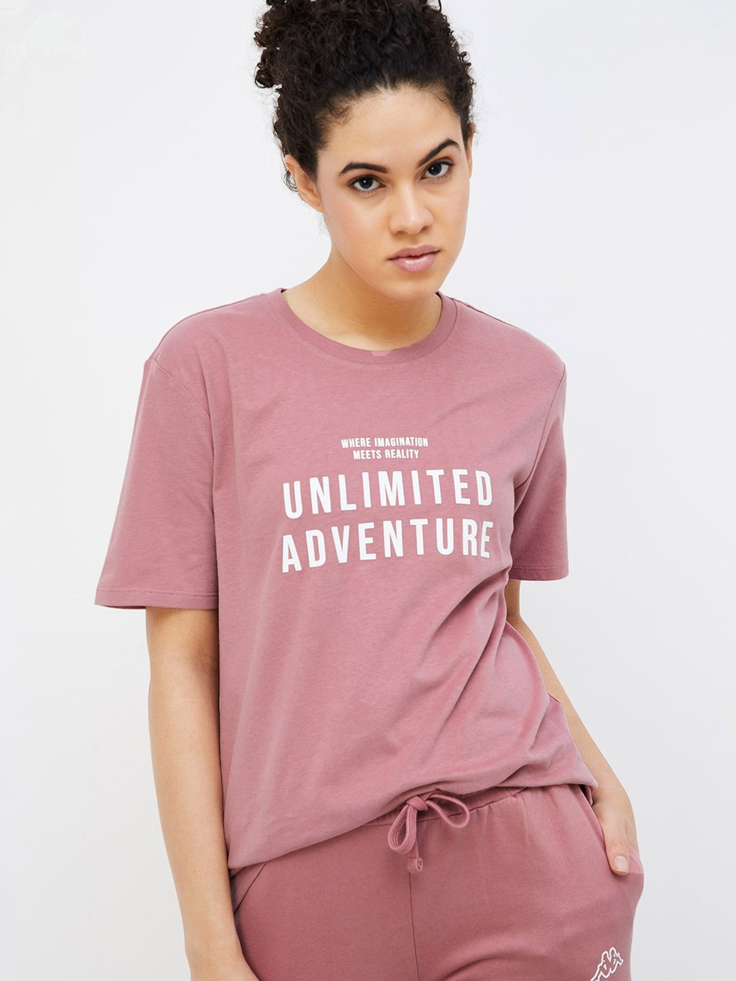 KAPPA Dusty Pink Graphic Print T-Shirt