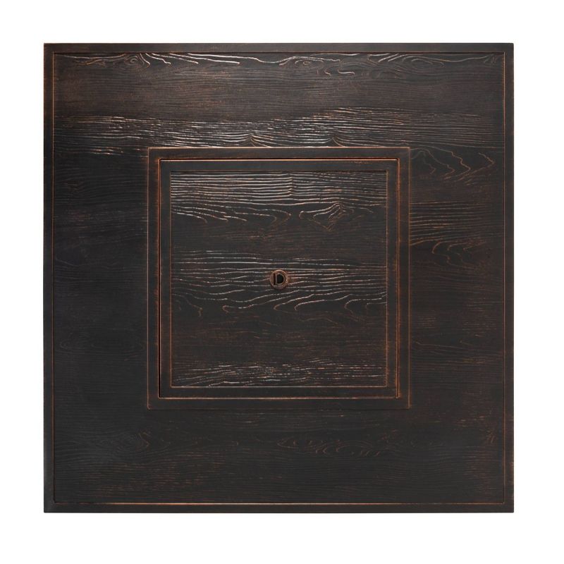 Langhorne Square Aluminum LPG Fire Pit - Bronze - Fire Sense