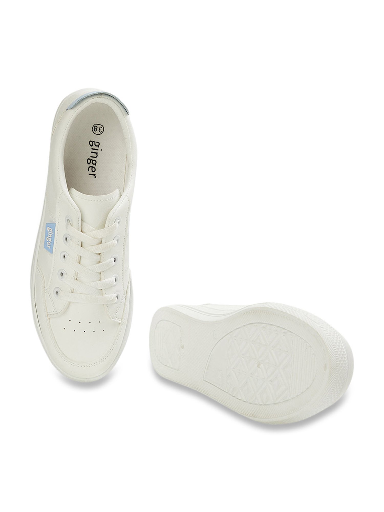 Ginger by Lifestyle Women's White Sneakers