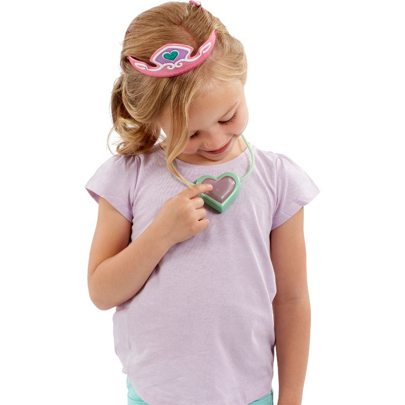 Little Adventures Girls' Princess Gloves White with Diva Crown Silver