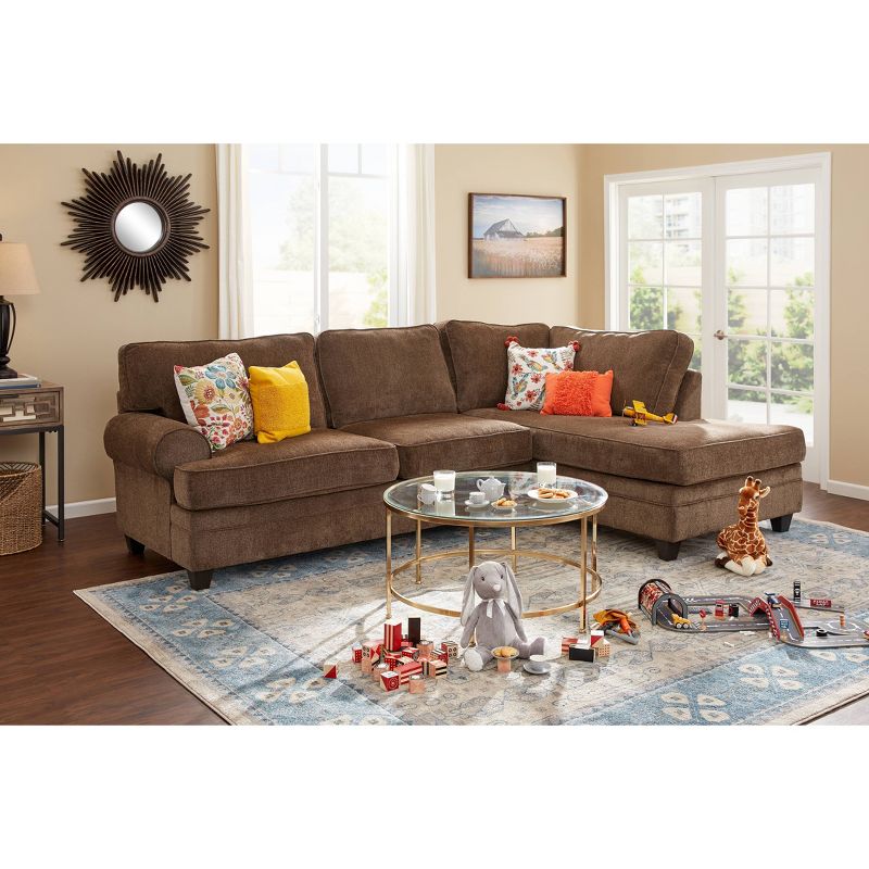 Langston Sectional Brown - True Seating