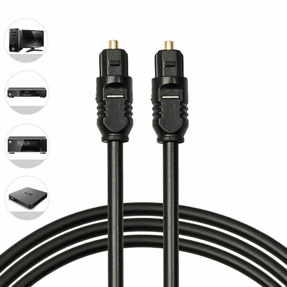 Gold TOSLink Fiber Optical Optic Digital Audio Cable SPDIF Sound Bar Cord Lot