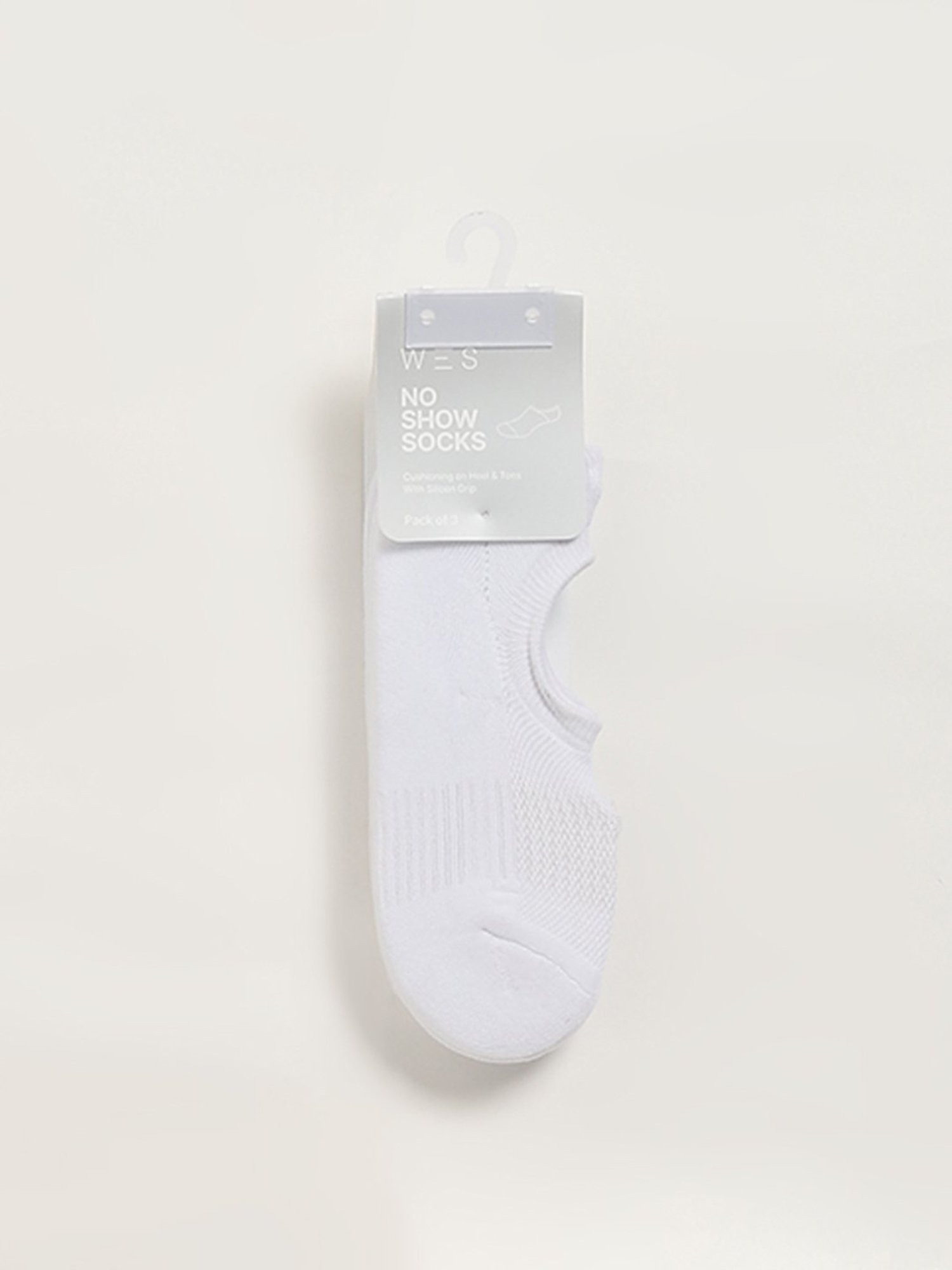 WES Lounge by Westside White No-Show Socks - Pack of 3