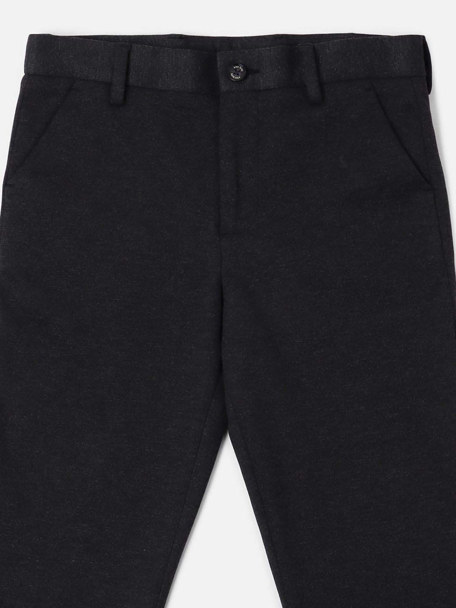 Allen Solly Kids Black Textured Pattern Full Sleeves Trouser