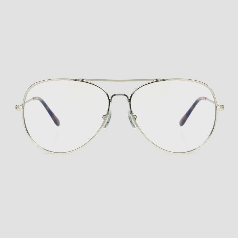 Men's Aviator Blue Light Filtering Glasses - Original Use™ Silver