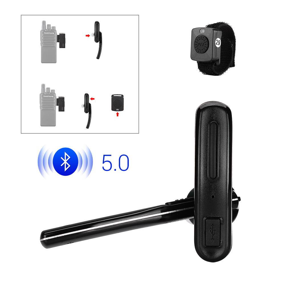 Earphone Headset Remote Walkie Talkie Blue-tooth Wireless With PTT For Motorola Two Ways Radio