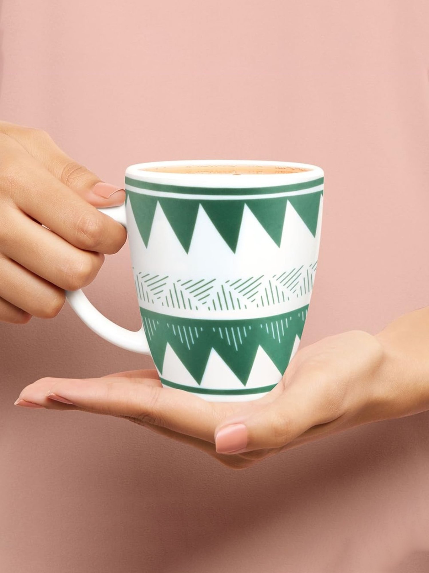 Larah by Borosil White Ceramic Tea & Coffee Mug 400ml