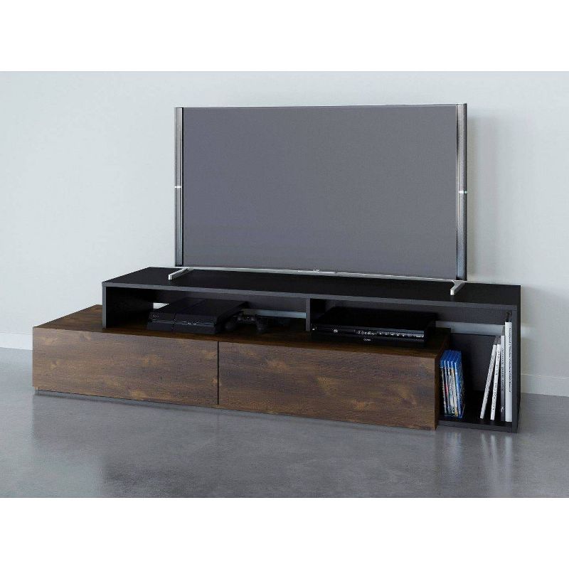 Paisley TV Stand for TVs up to 80" Truffle/Black - Nexera