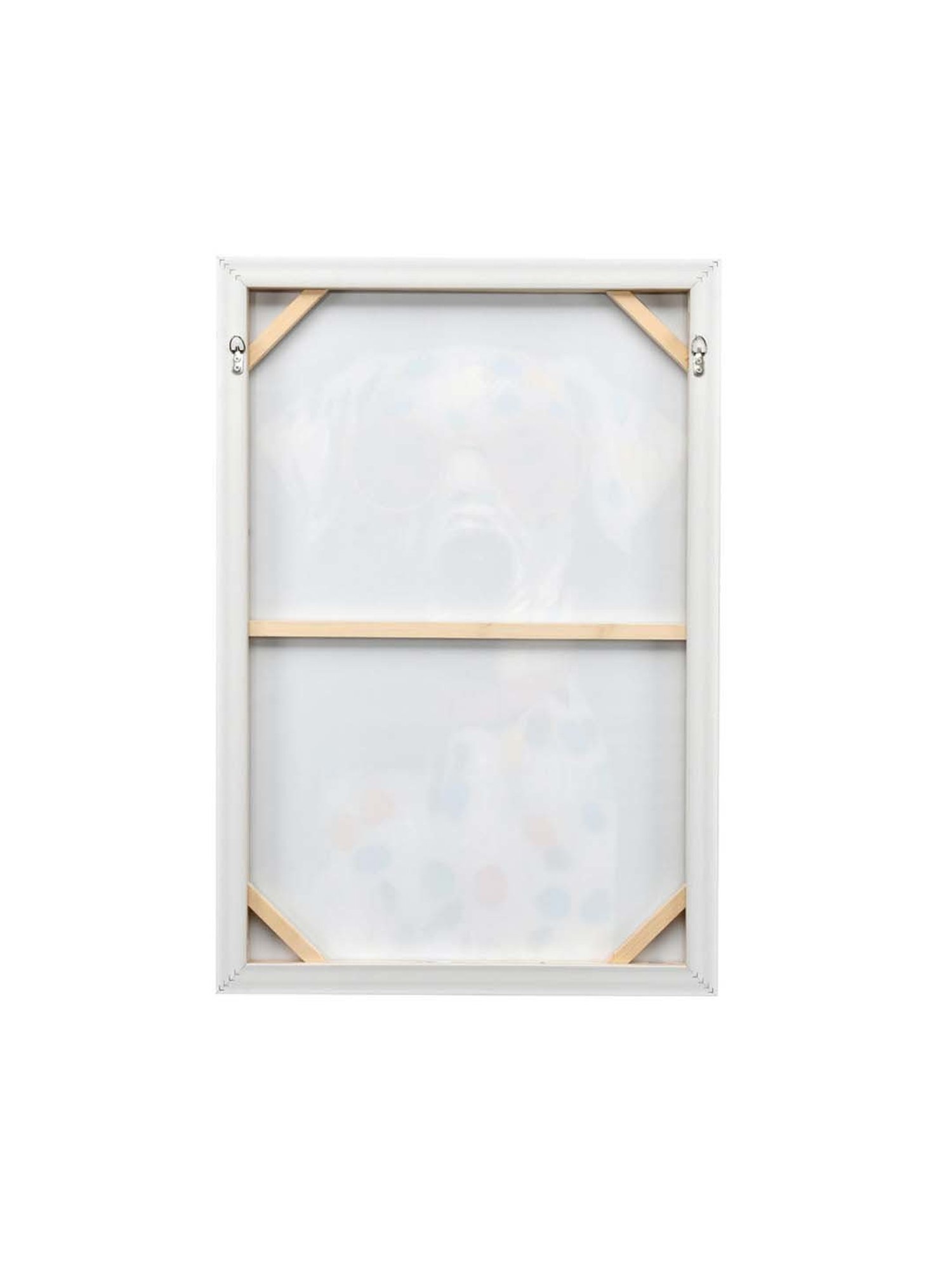 @home Blue Canvas Dog With Glasses Wall Painting