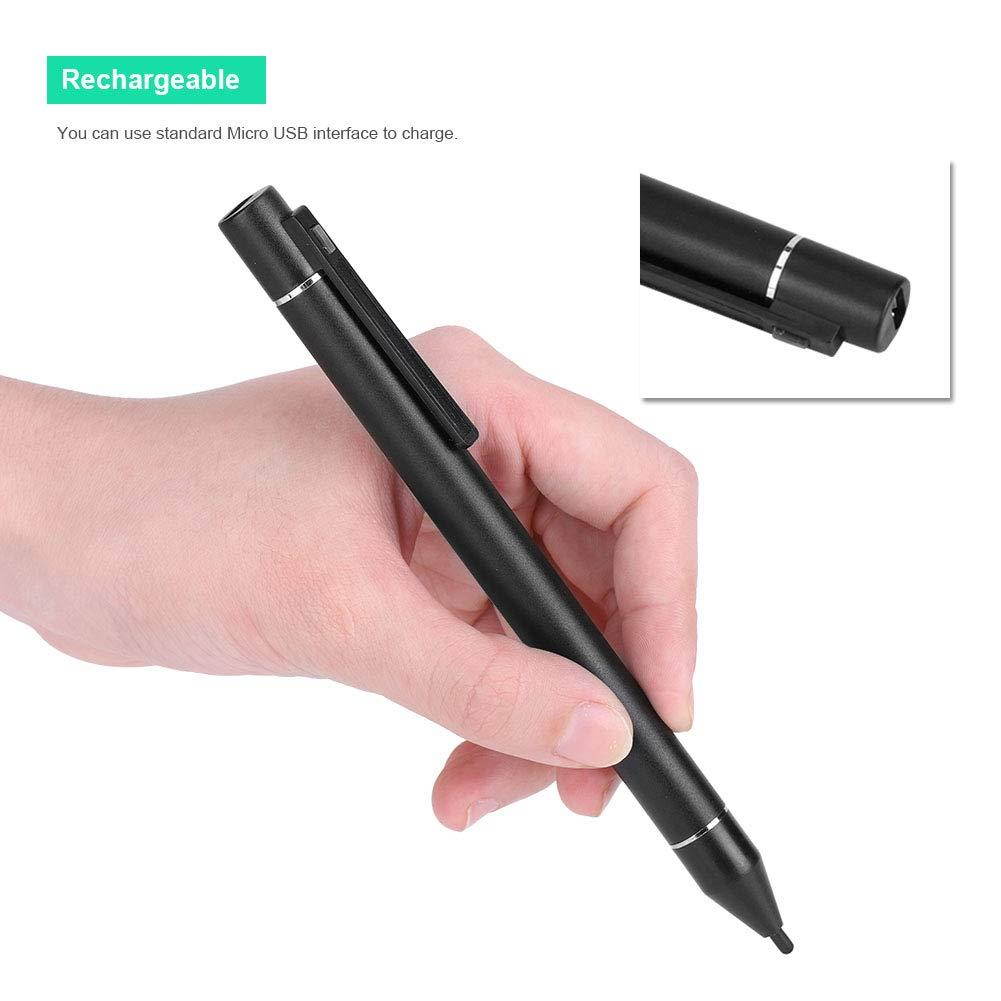 fosa High Sensitivity YM Black Stylus Pen, Active Capacitive Touch Screen Rechargeable Stylus Pen for iOS/Android/Samsung Galaxy/Microsoft Device and Other Touch Screen Devices