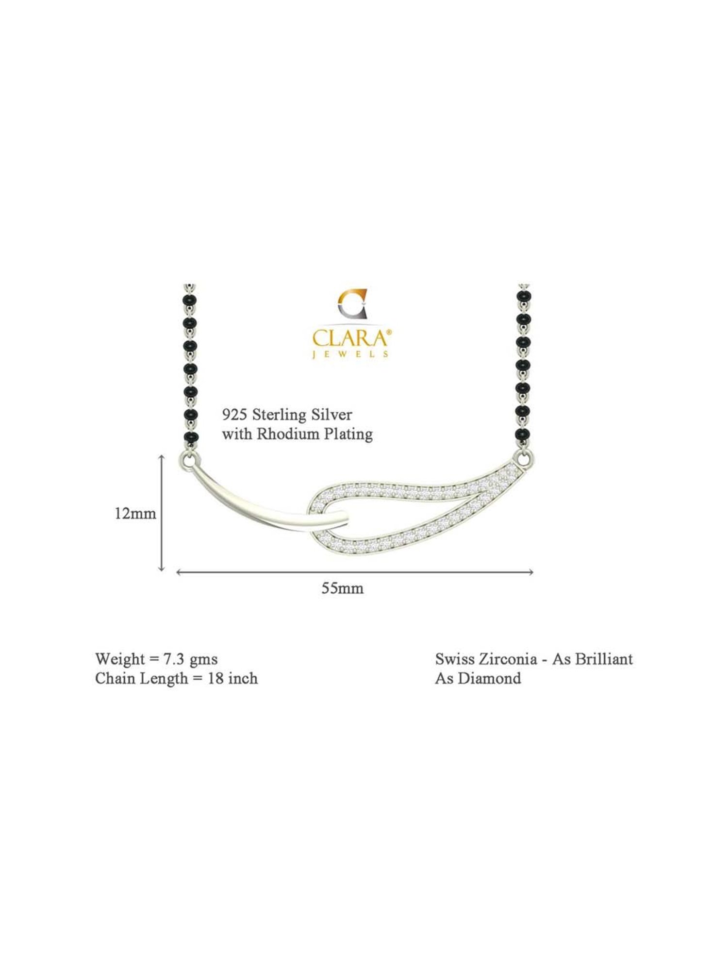 Clara 92.5 Sterling Silver Mangalsutra