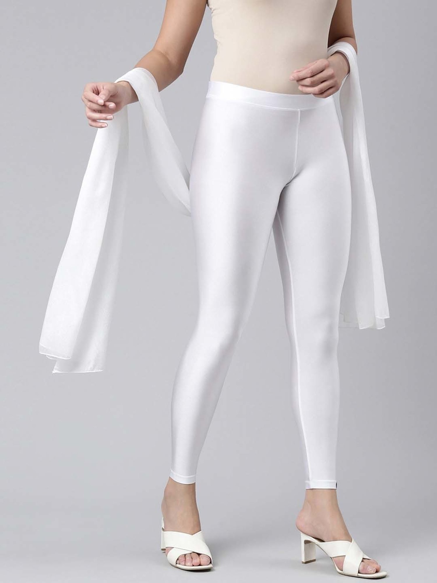 TWIN BIRDS White Plain Dupatta - Pack Of 2