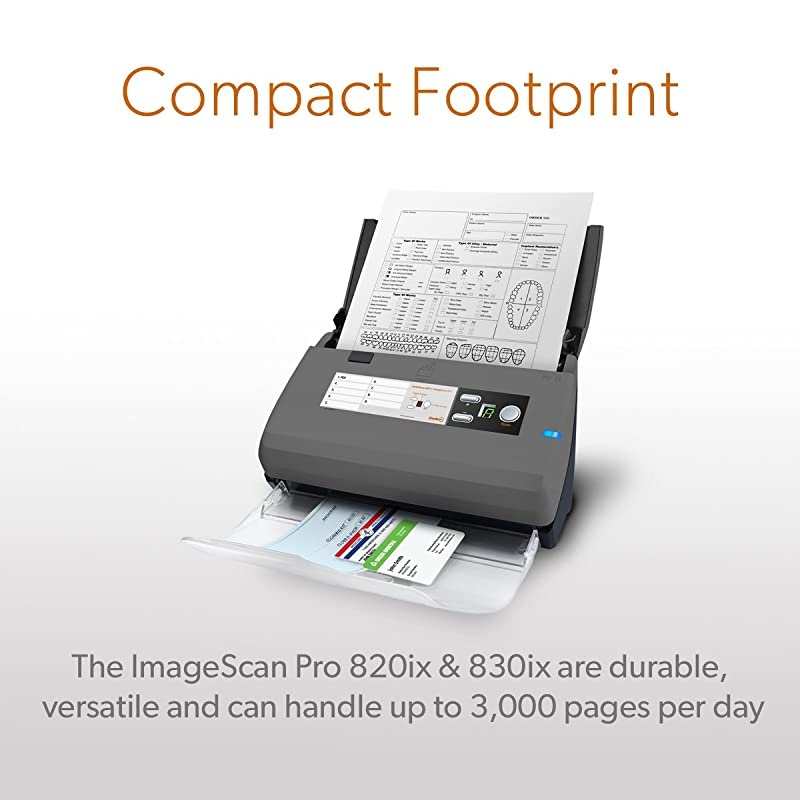 ImageScan Pro 830ix 30ppm High-Speed ADF Scanner for PC and Mac