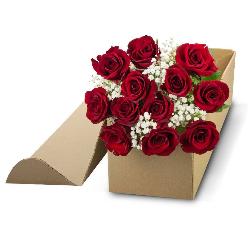 Colour Republic Red Rose + Gypsophila Bouquet
