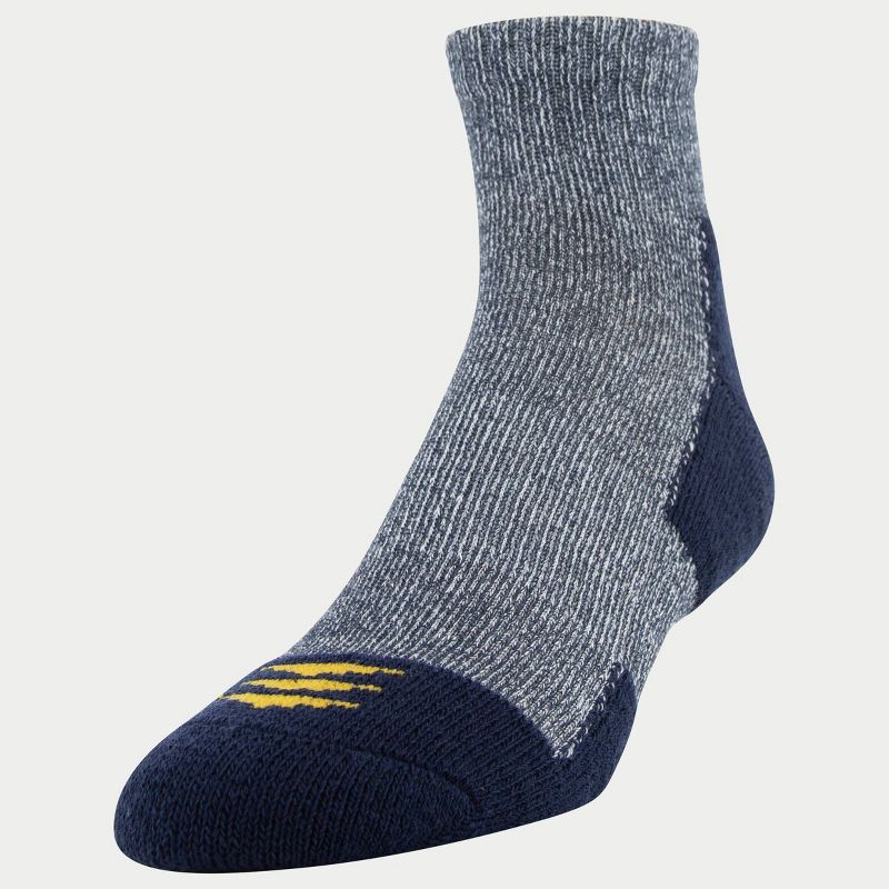 PowerSox Men's Workwear 6pk Quarter Athletic Socks - Rust/Teal 6-12.5