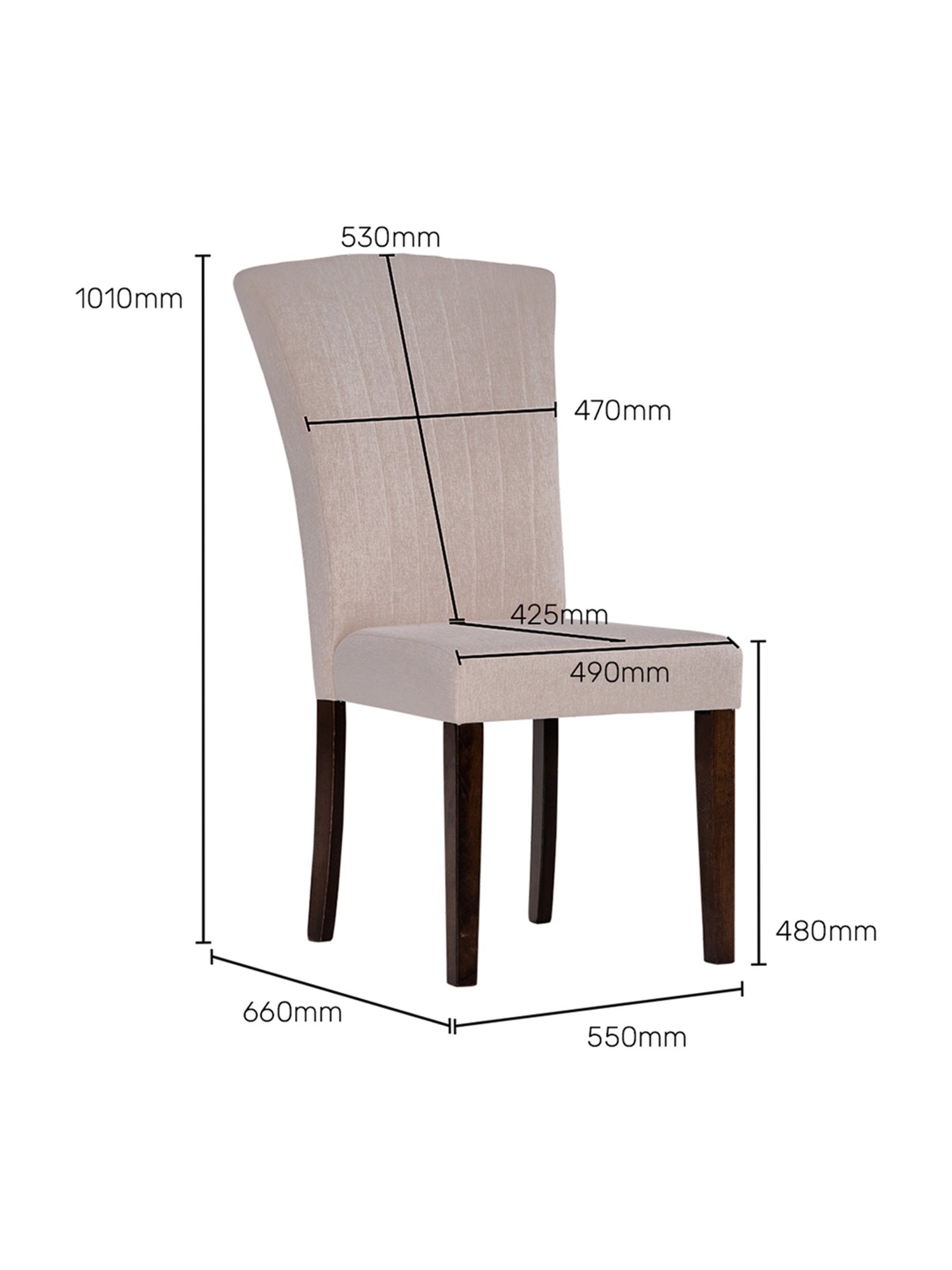 Durian Elanor Modern Brown & Beige Premium Leatherette Dining Chair