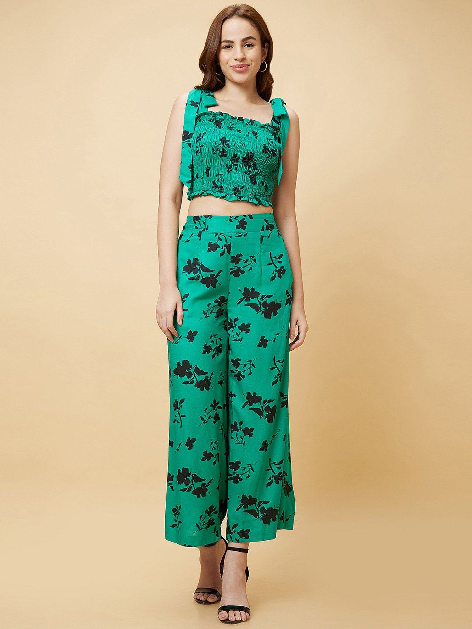 Globus Green Printed Co-Ord Set