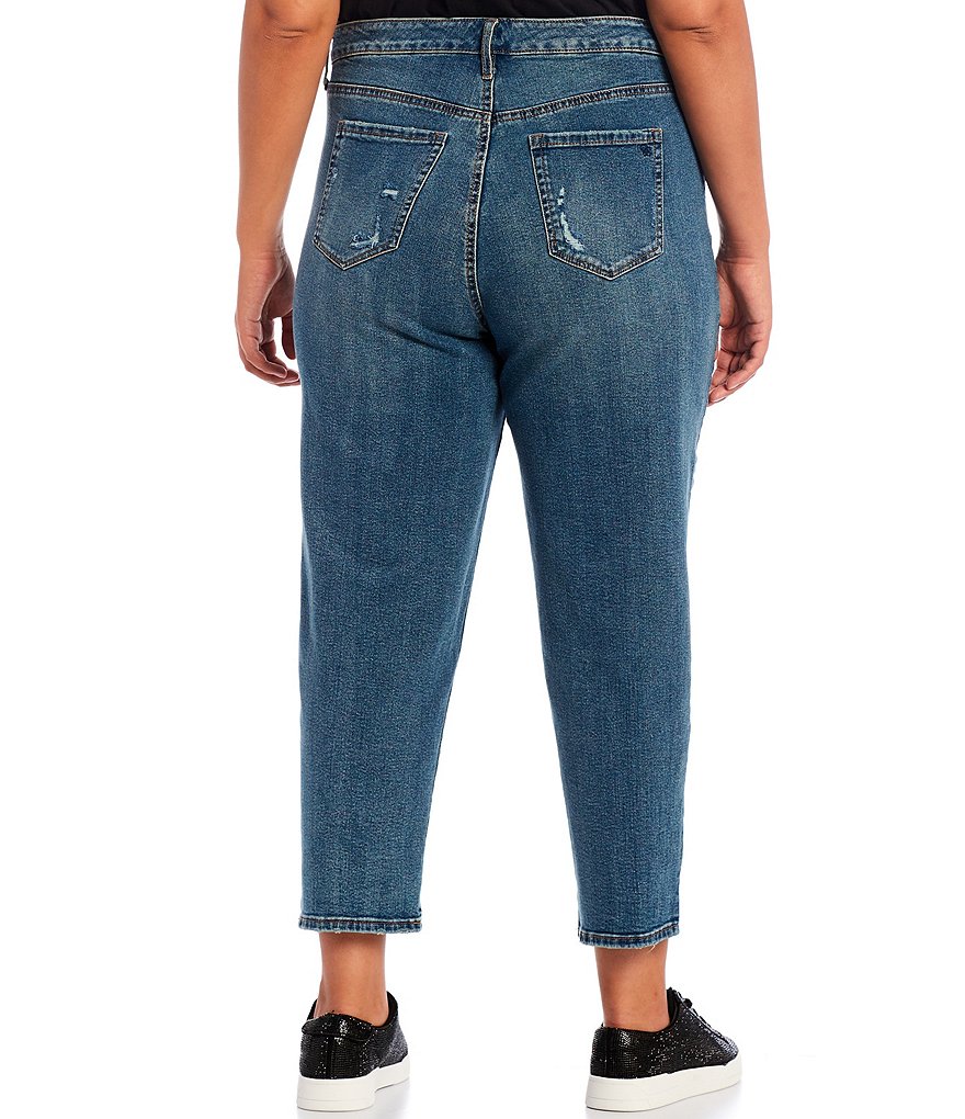Jessica Simpson Plus Size Throwback High-Rise Straight Leg Ankle Jeans