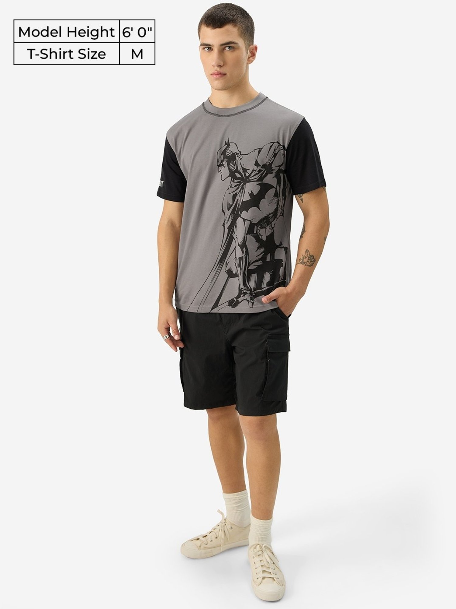 The Souled Store Grey Regular Fit Printed T-Shirt