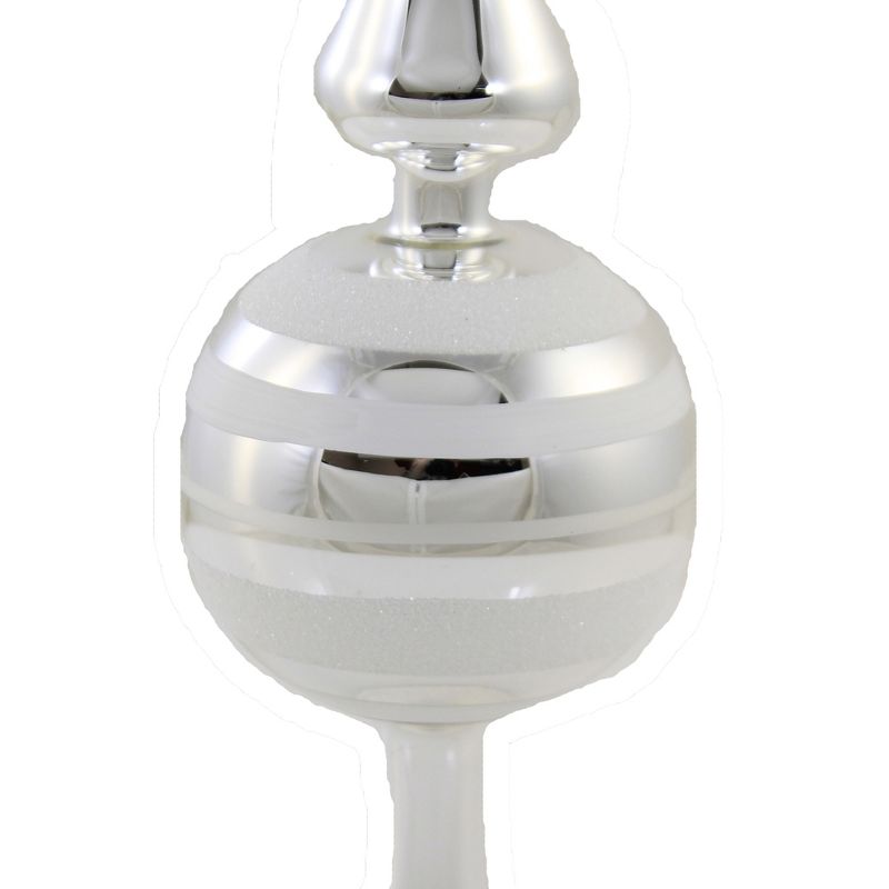 Inge Glas 13.0" Christmas Stripes Finial Tree Topper Christmas  -  Tree Toppers