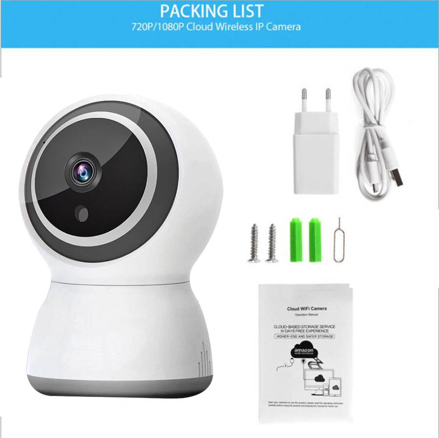 Wifi Tuya Camera Smart Life PTZ 1080P Full HD indoor IR Motion Auto Tracking Security Surveillance Google Home