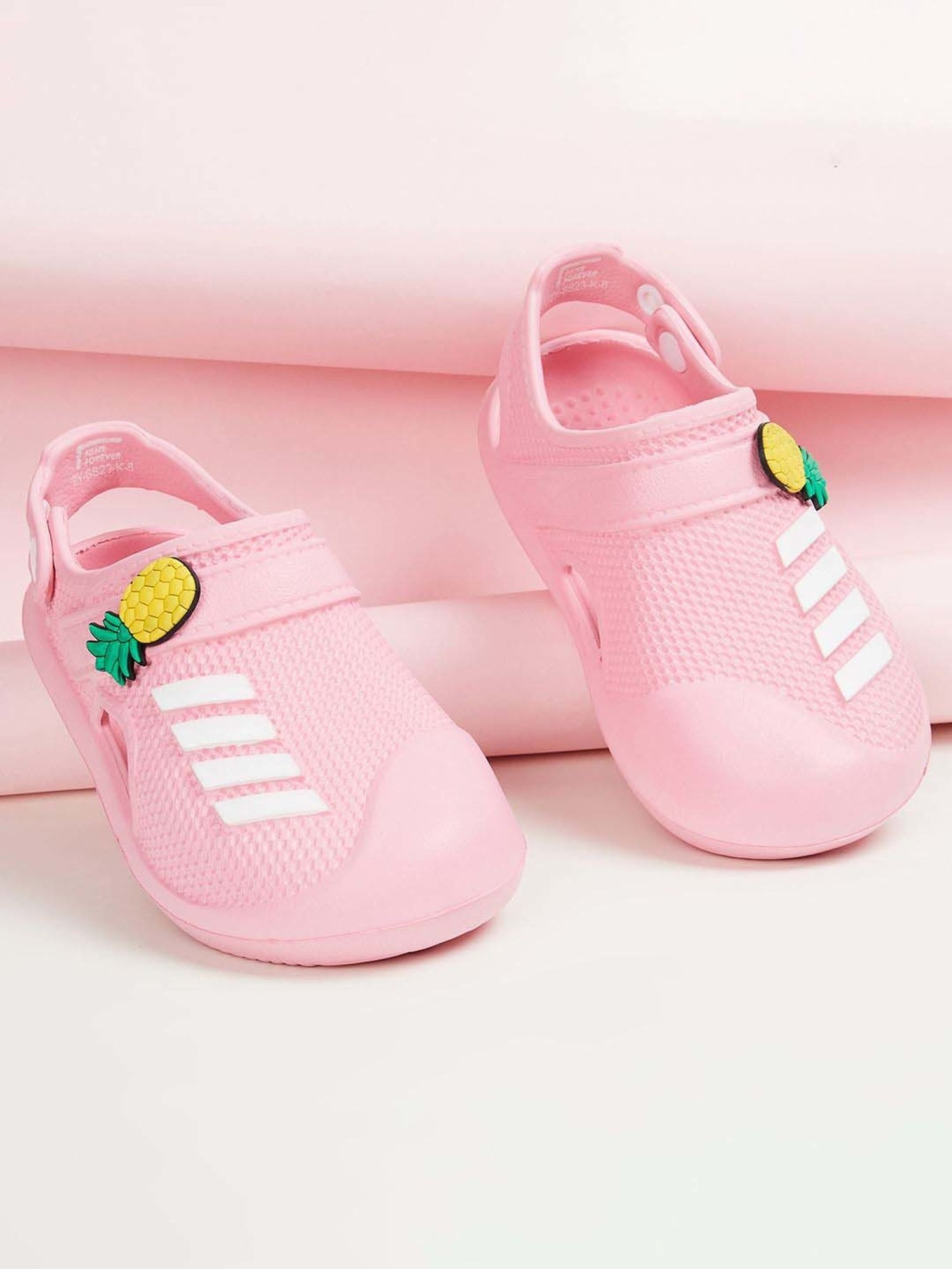 Passion Petals Kids Pink Sling Back Clogs