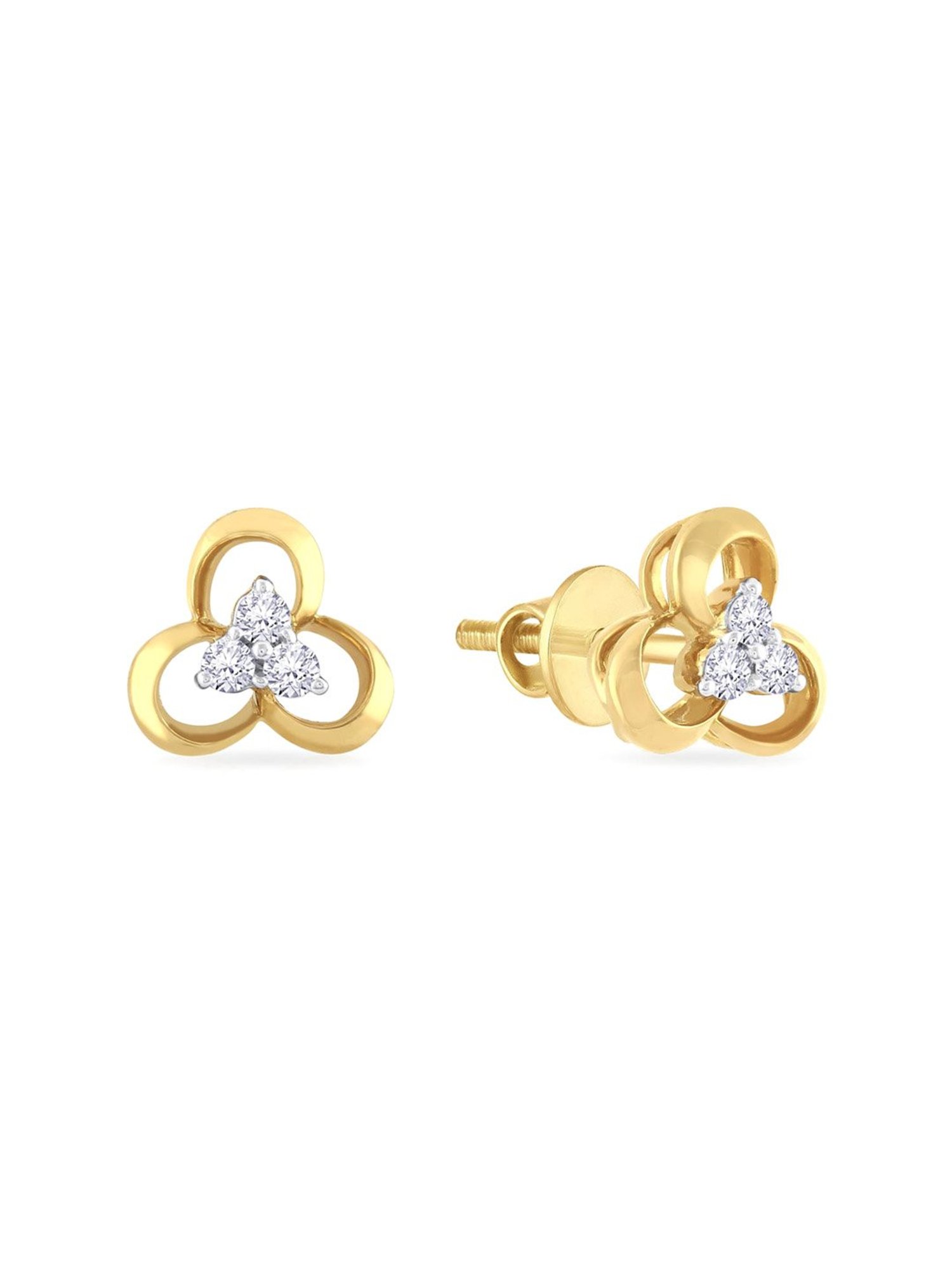 P.C. Chandra Jewellers 18 kt Gold & Diamond Earrings