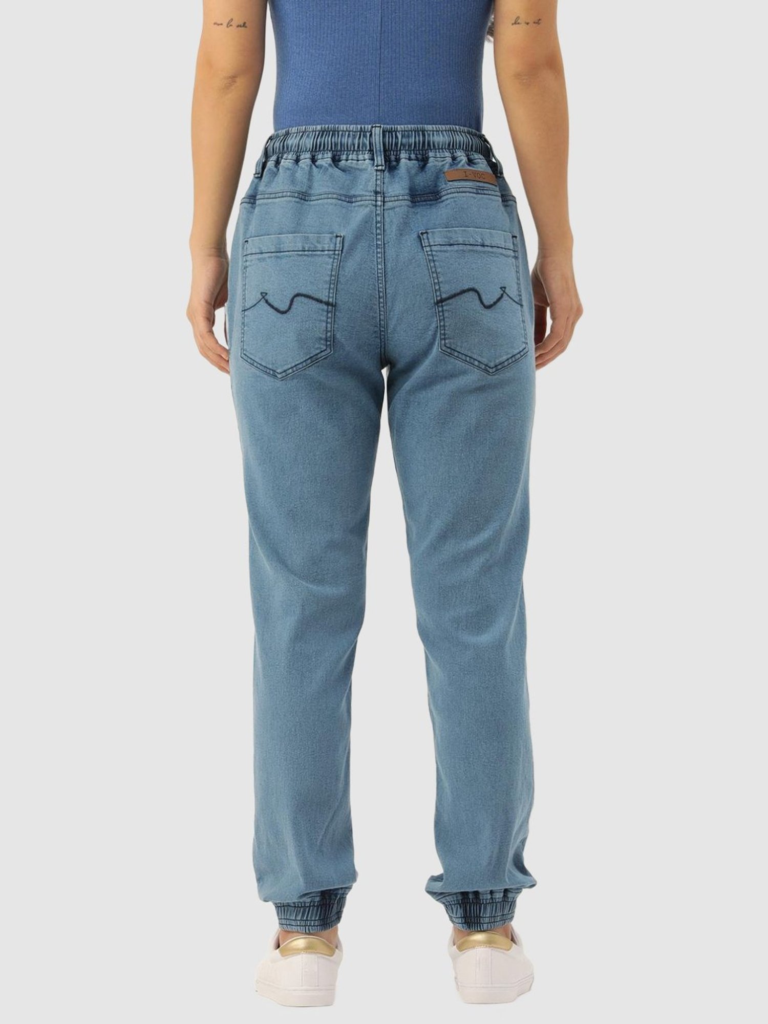 IVOC Blue Regular Fit Mid Rise Joggers