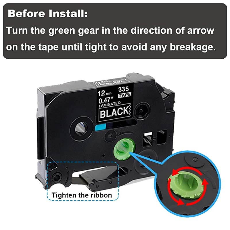 Compatible Label Tapes Replacement for Brother p Touch Label Maker (Orange, 18mm)