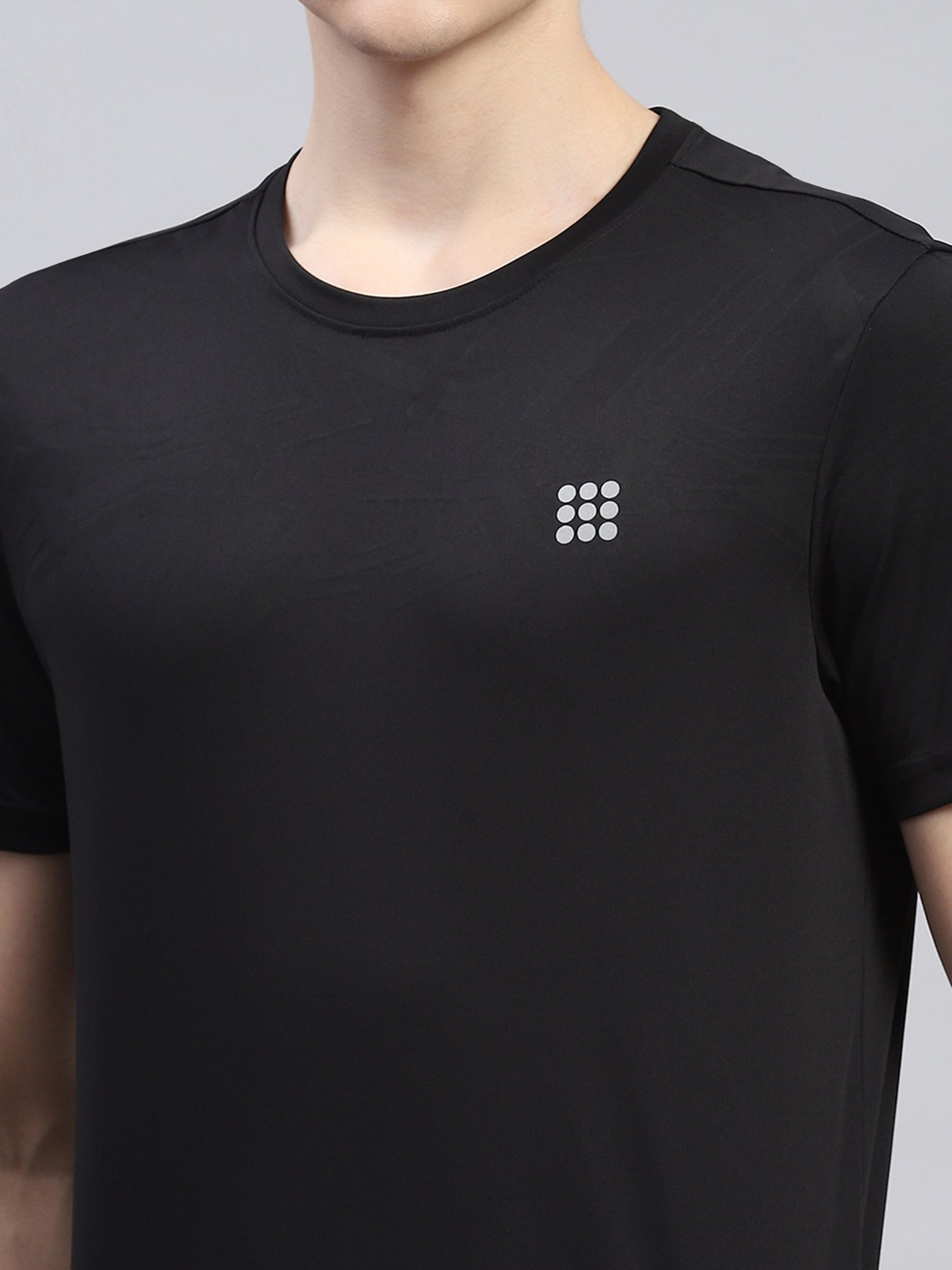 Rock.it Black Regular Fit Printed Sports T-Shirt