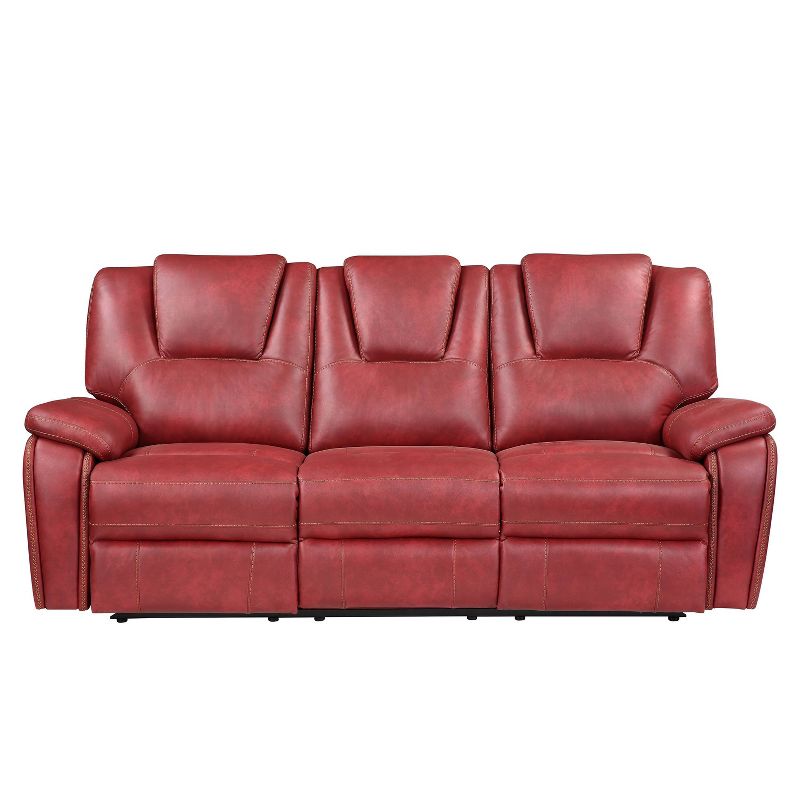 Katrine Manual Reclining Sofa Red - Steve Silver Co.