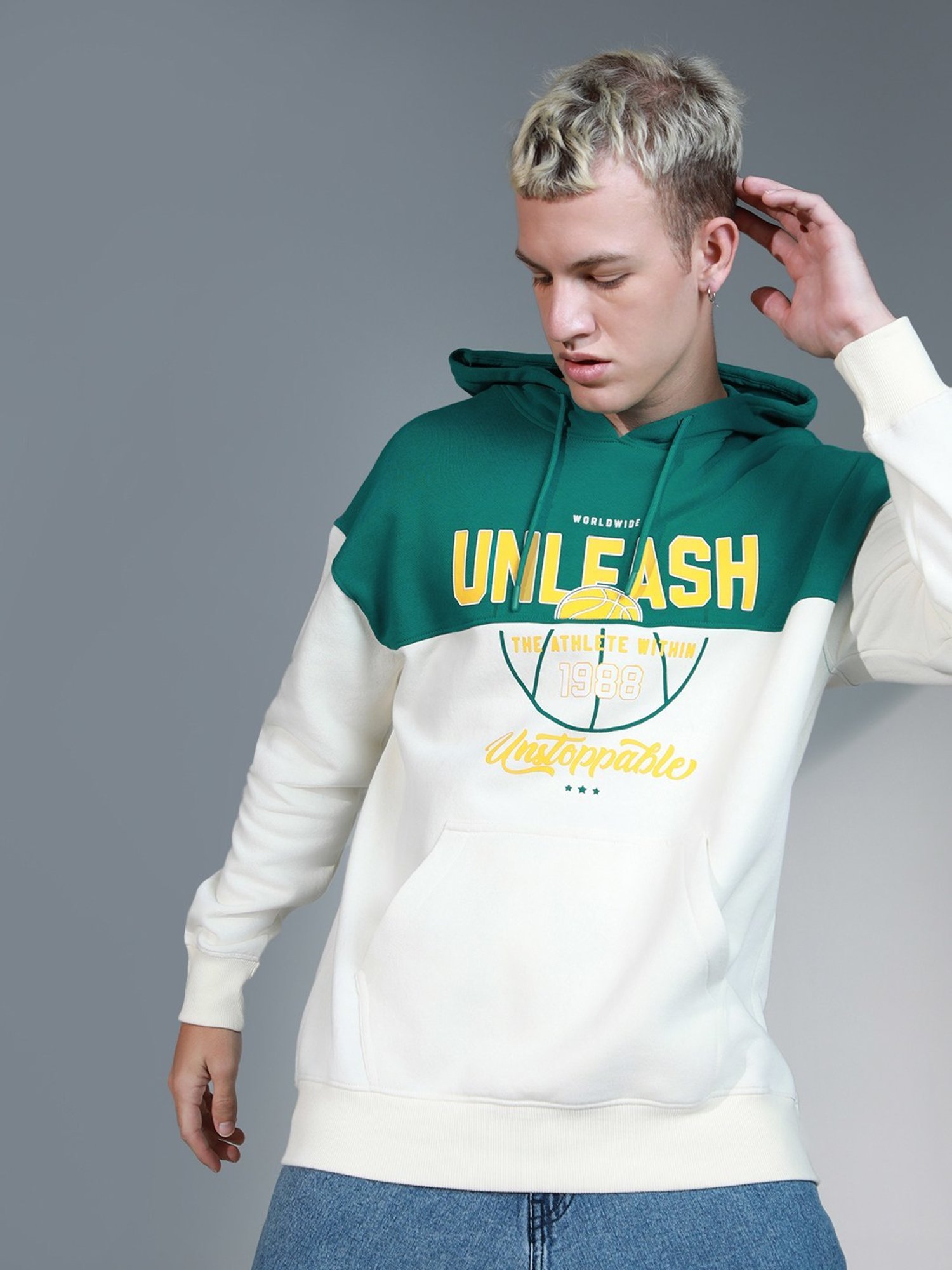 Forca Black Regular Fit Printed Sweatshirt