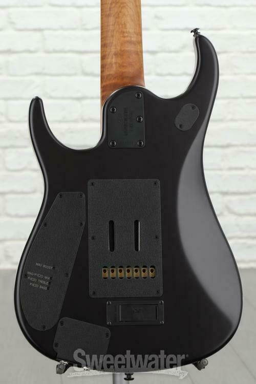 Ernie Ball Music Man JP15 7 Electric Guitar - Translucent Black Quilt