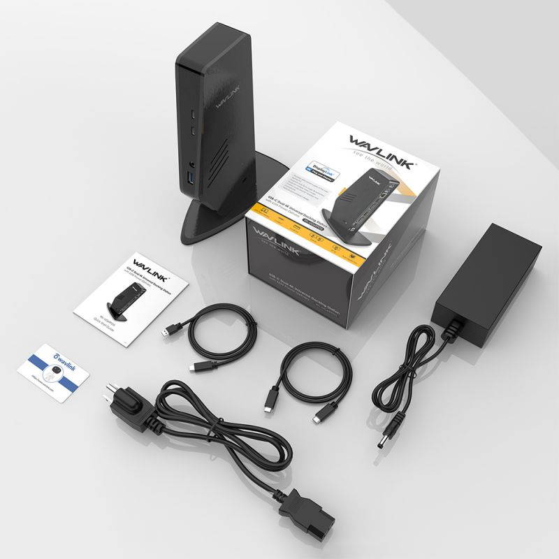 Wavlink USB C Dual 4K HDMI&DP Universal Docking, with 60W Power Delivery, Dual 4K@60Hz, Single 5K@60Hz Displaylink Dock 2 x HDMI, 2 x DisplayPort, Gigabit Ethernet, 2 x USB-C Ports, 4 x USB 3.0, Audio