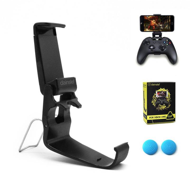 Dainslef Xbox/Xbox One Controller Phone Mount, Xbox Controller Holder for Phones, Cellphone Clip, Foldable ClampFor Microsoft Xbox One/Xbox One S/Steelseries Nimbus Duo(Clip Only)