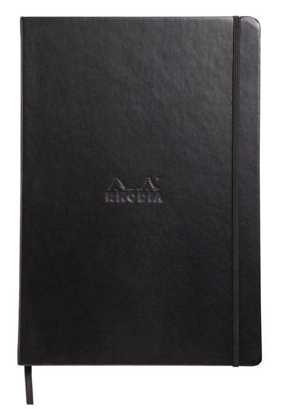 Rhodia Boutique Webnotebook, Bound 5 .5 x 8 &frac14;, Lined, Black, 96 sheets #118609