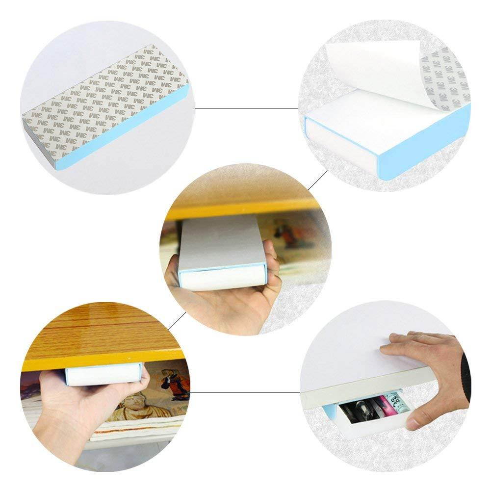 Nakimo Drawer Pencil Tray Self-Adhesive Pop-Up Hidden Desktop Organizer (Pink)