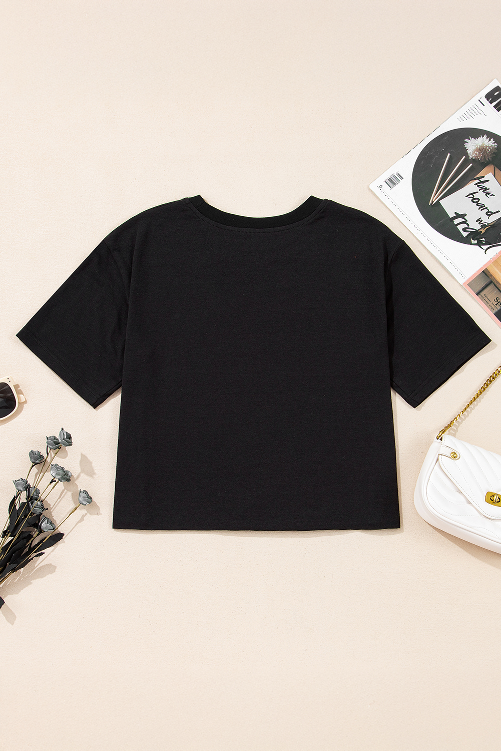 Red Cheetah Print Casual Short Sleeve Crew Neck T Shirt