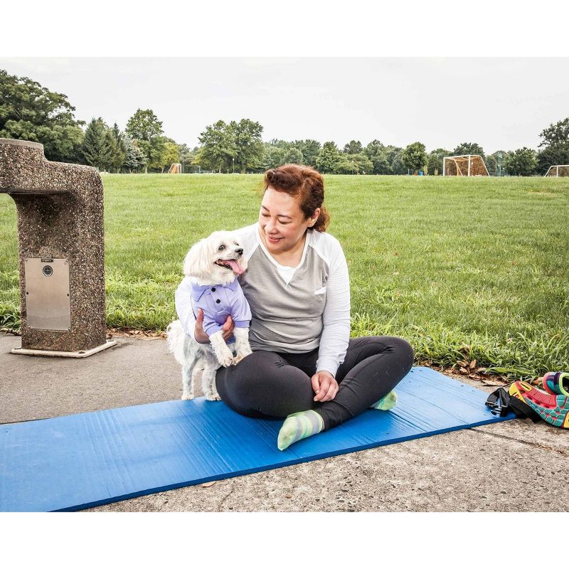 Pet Life Active Barko Pawlo Relax-Stretch Wick-Proof Dog and Cat Polo T-Shirt - Purple - XS