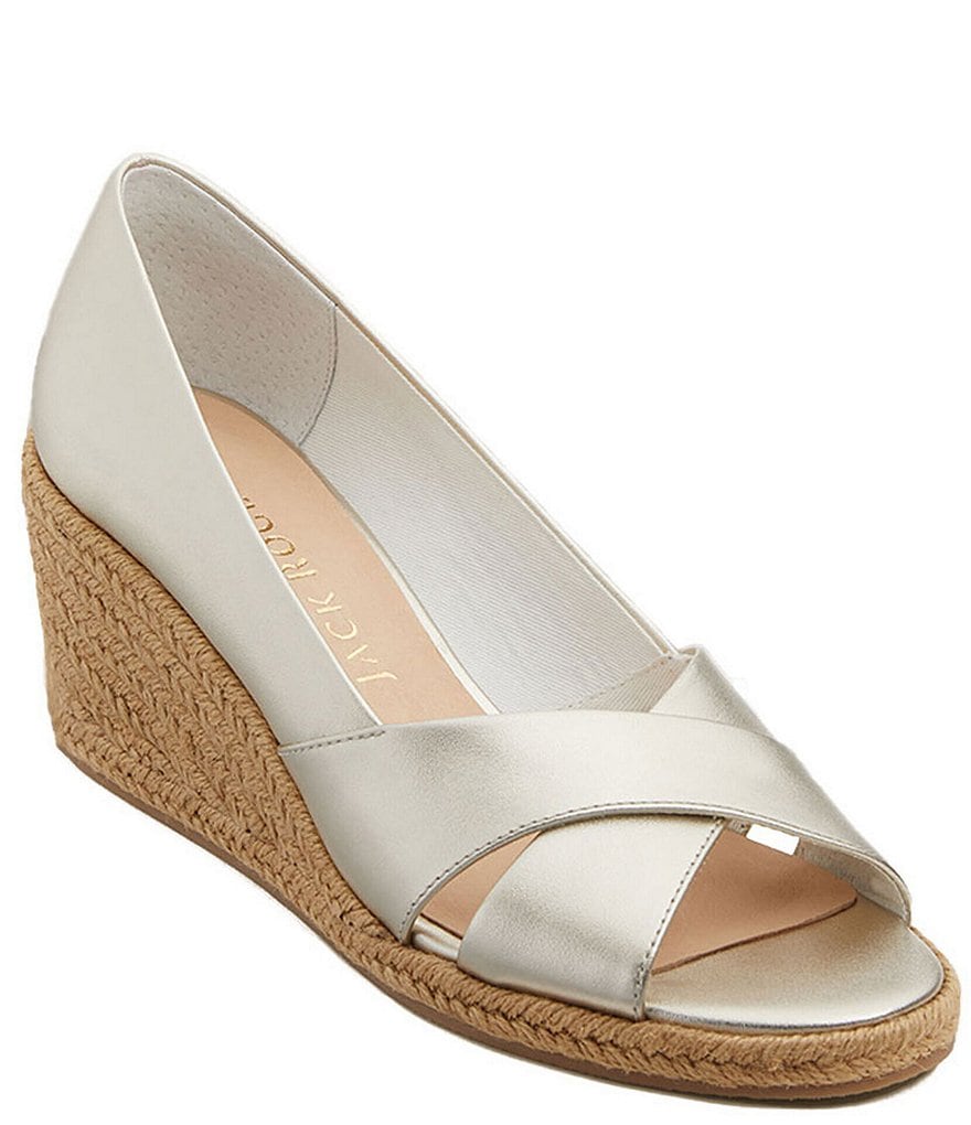 Jack Rogers Palmer Criss Cross Leather Wedges