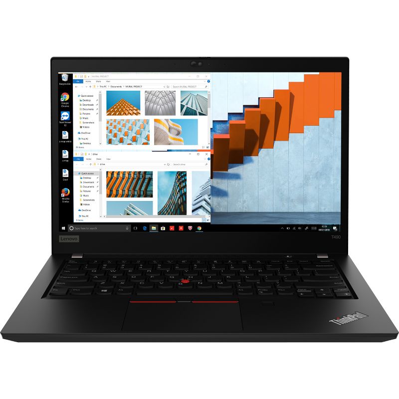 Lenovo ThinkPad T490 20N2002BUS 14" Notebook - 1920 x 1080 - Core i5 i5-8265U - 16 GB RAM - 512 GB SSD - Glossy Black - Windows 10 Pro 64-bit