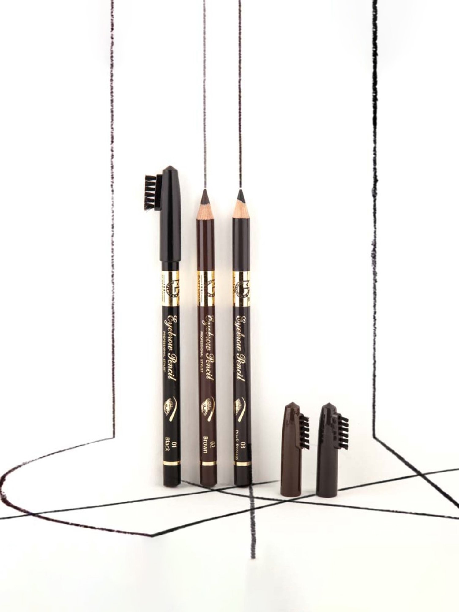 Matt Look Professional Stylist Eyebrow Pencil 02 Brown - 1.2 gm