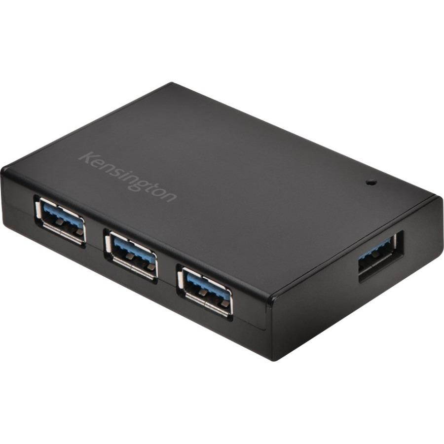 Kensington UH4000C USB 3.0 4-Port Hub & Charger - Black