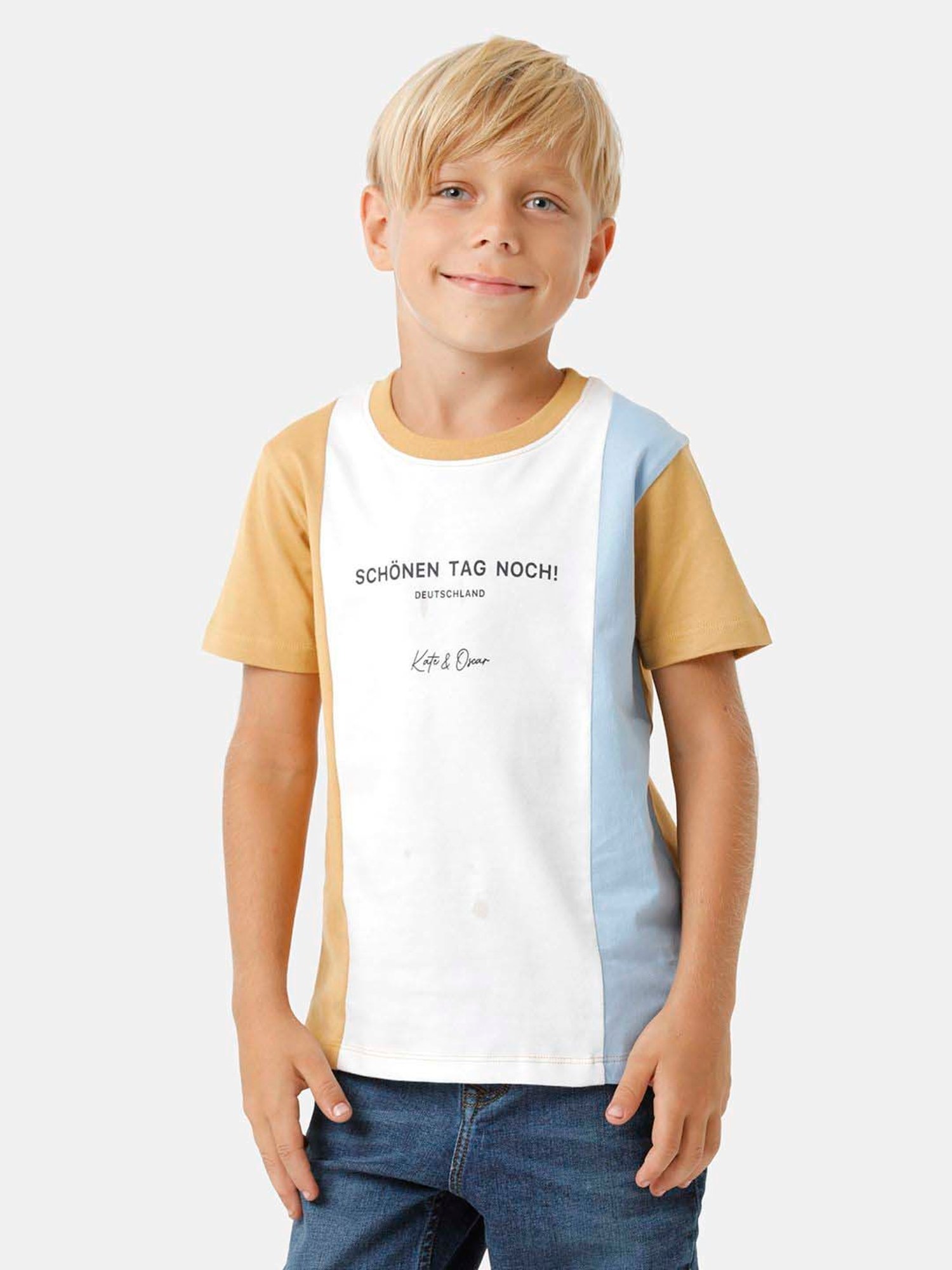 Kate & Oscar Kids Multicolor Cotton Printed T-Shirt