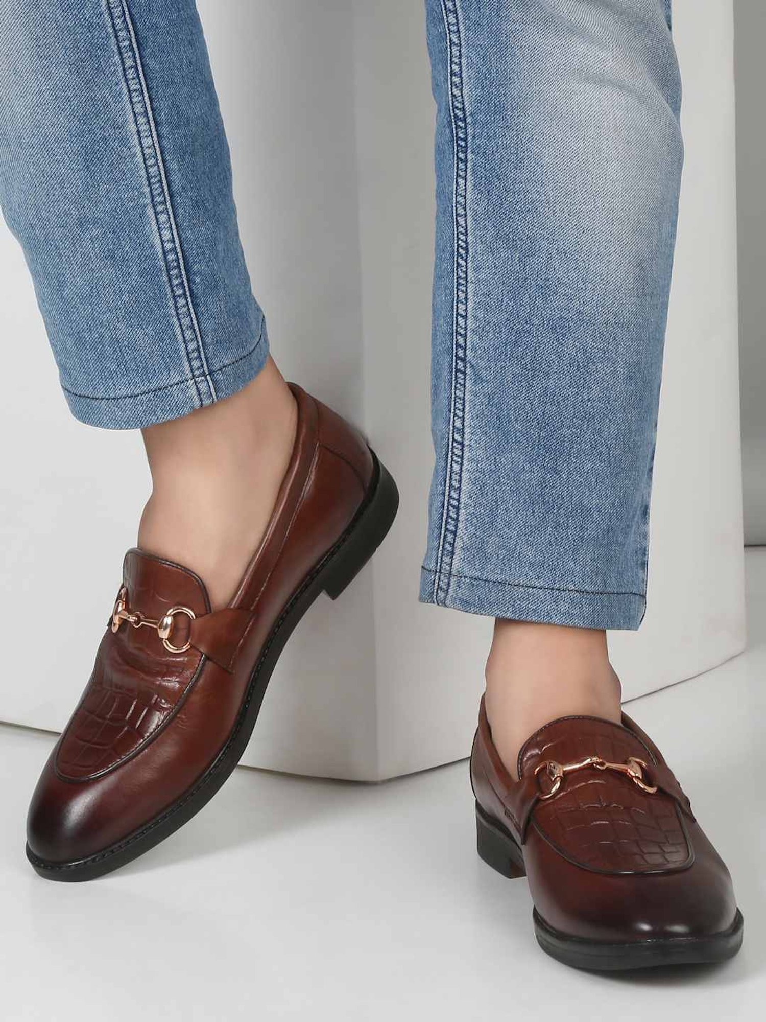 Teakwood Leathers Men's Brown Casual Loafers