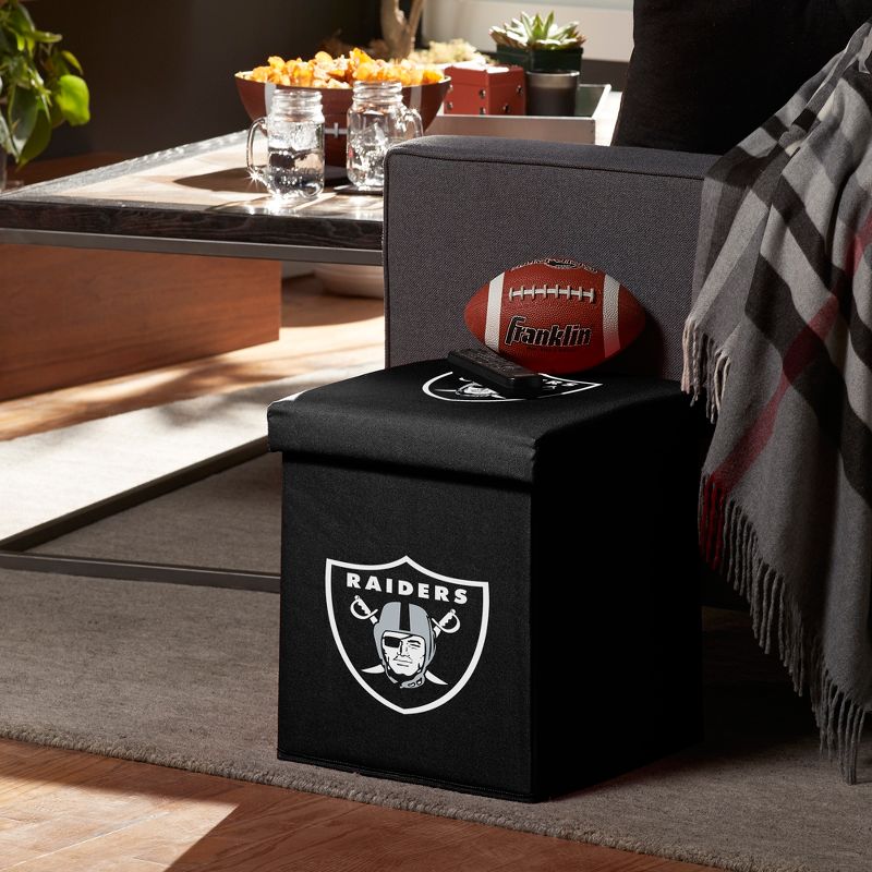 NFL Franklin Sports Oakland Raiders Storage Ottoman with Detachable Lid